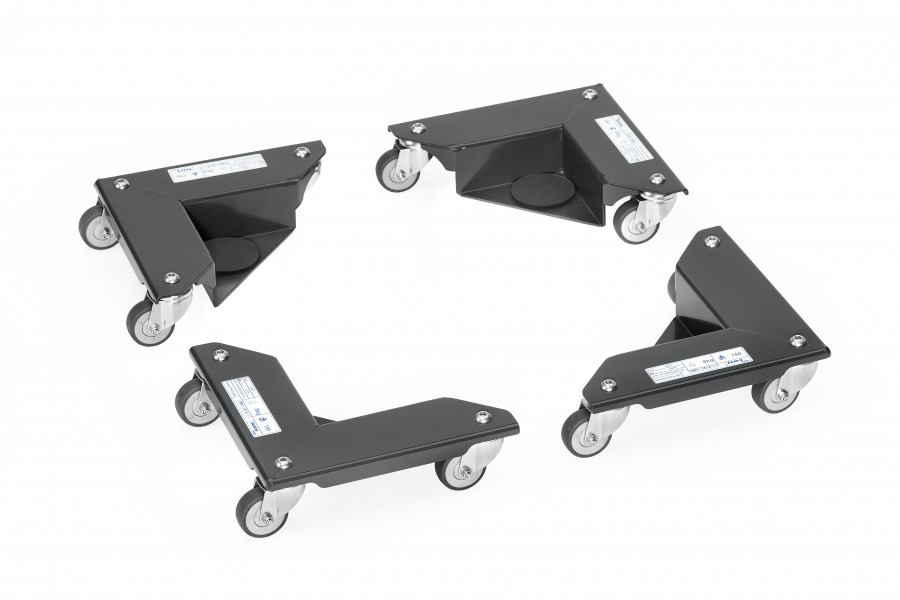 Eckenroller 150 kg je Stück, je 3 Lenkrollen