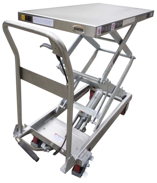 mobiler Hubtisch Premium Edelstahl