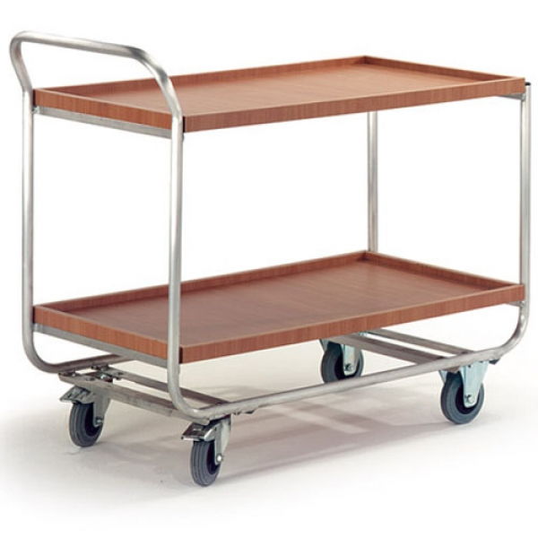 Aluminium-Tischwagen 200 kg Tragkraft, 2 Etagen, LxBxH 1100x600x970 mm