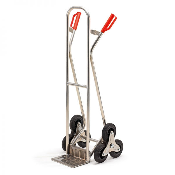 Alu-Treppenkarre 3er-Stern, Tragkraft 150 kg, Maße LxBxH 480 x 550 x 1300 mm