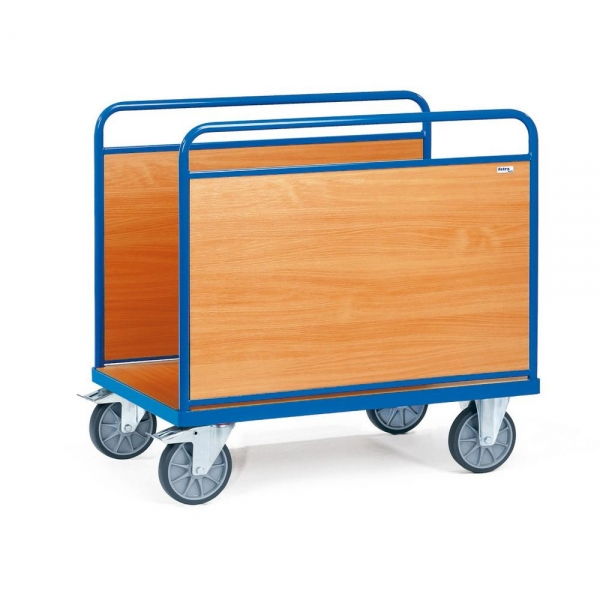 Ballenwagen 600 kg, mit 2 Seitenwänden aus Holz