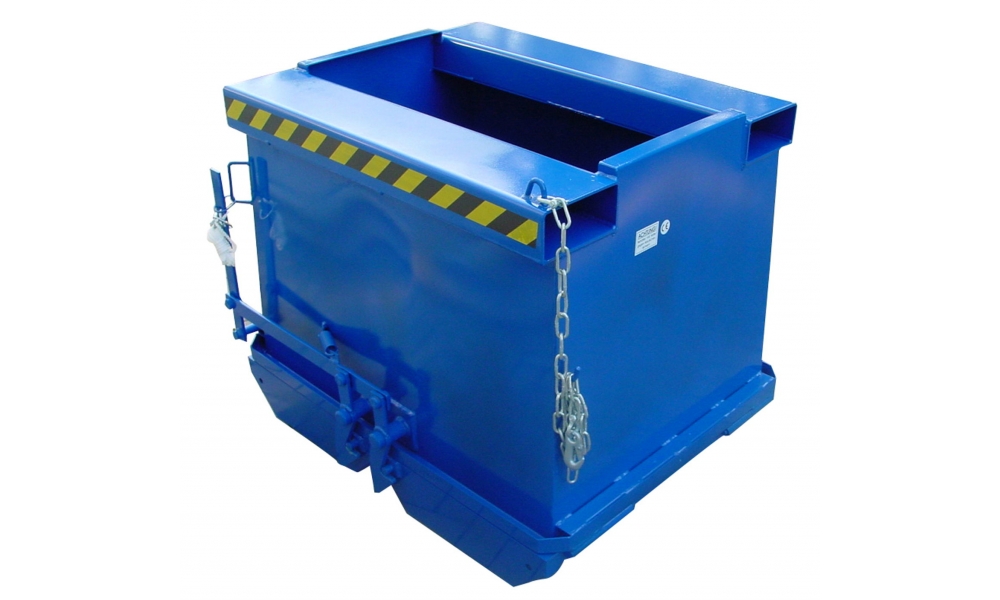 Bodenklappen-Container, 1000 kg Traglast, Inhalt 0,5cbm, BxTxH 970x1150x900mm-2