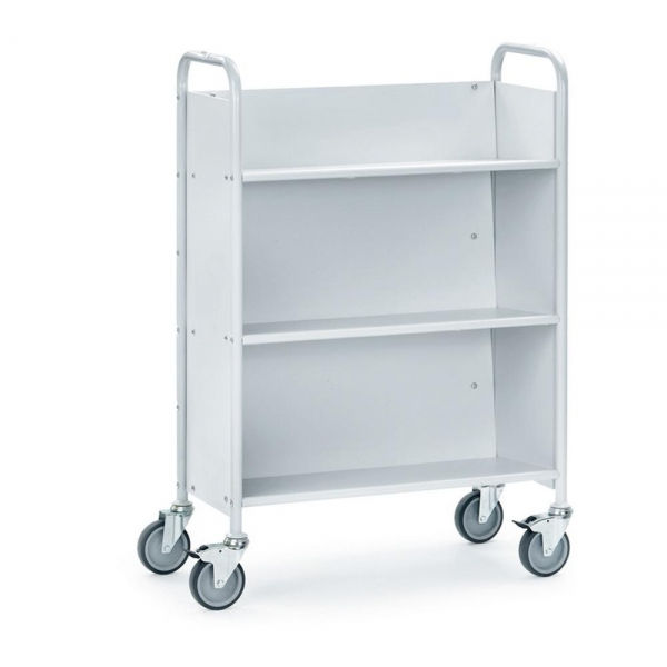 Bürowagen 150 kg, mit 3 geneigten Böden und 3 geschlossenen Wänden