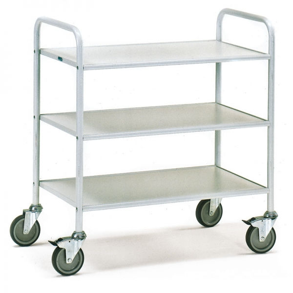Bürowagen 150 kg, mit 3 Böden und offenen Seitenwänden