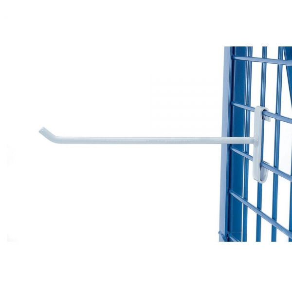 Dornträger Stahl geschweißt, pulverbeschichtet lichtgrau RAL 7035.