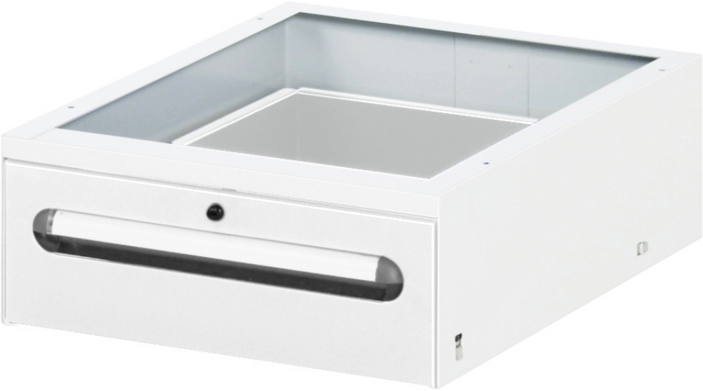 Unterbau-Container mit 1 Schublade, B425xT600xH175mm, RAL7035/RAL7035