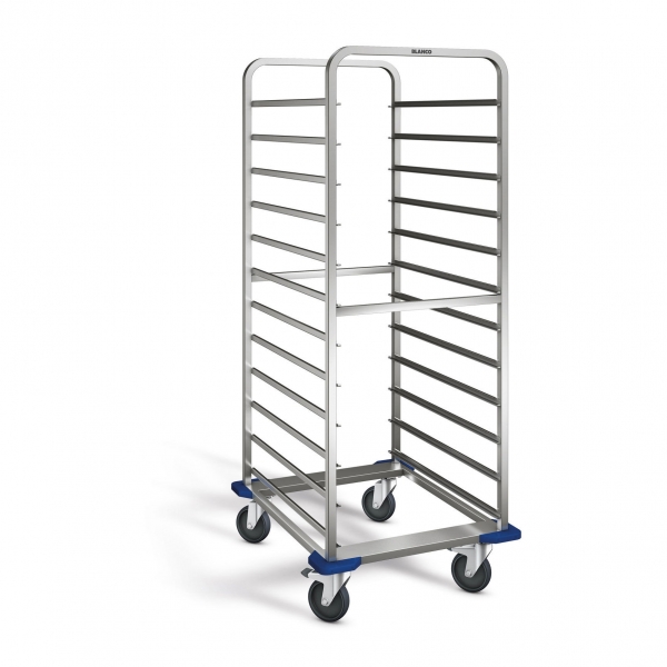 Edelstahl Regalwagen für 24 EN-Tabletts oder 24 GN-Tabletts, RWR-VP 163, LxBxH 671x832x1675 mm, Tragkraft 240 kg