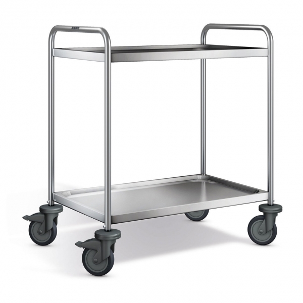 Edelstahl Servierwagen, 2 Borde, SW 8x5-2-2