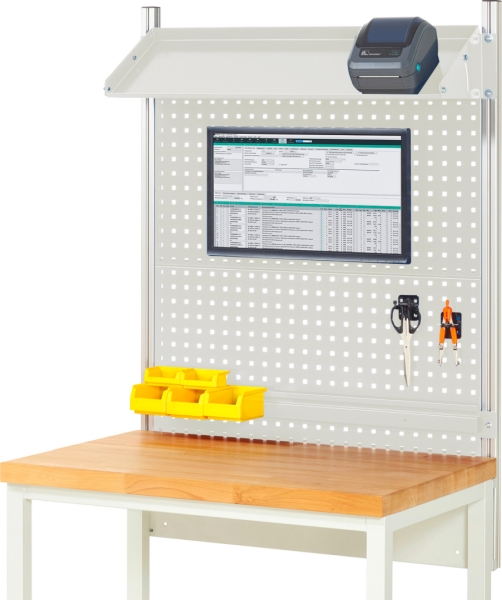 System-Aufbau - Komplettset 02, für Produktbreite 1000 mm, RAL7035/RAL7035