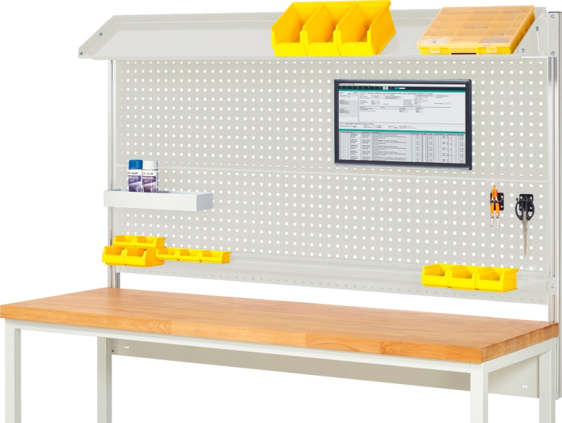 System-Aufbau - Komplettset 02, für Produktbreite 2000 mm, RAL7035/RAL7035