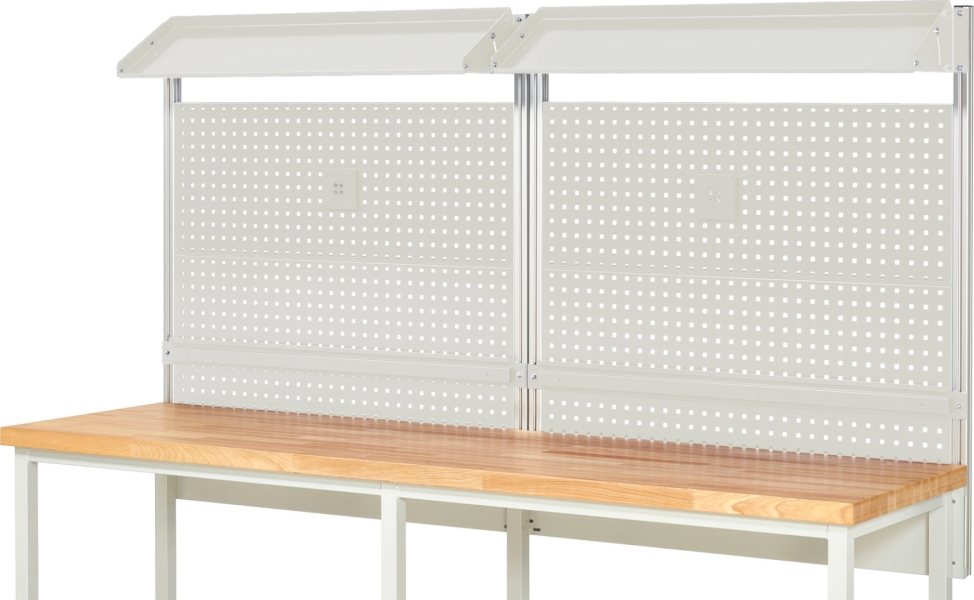 System-Aufbau - Komplettset 02, für Produktbreite 2500 mm, RAL7035/RAL7035