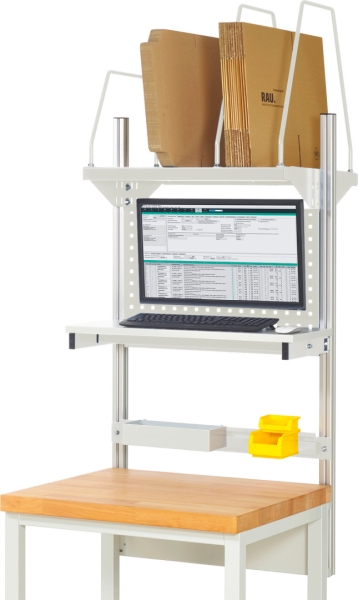 System-Aufbau - Komplettset 03, für Produktbreite 750 mm, RAL7035/RAL7035