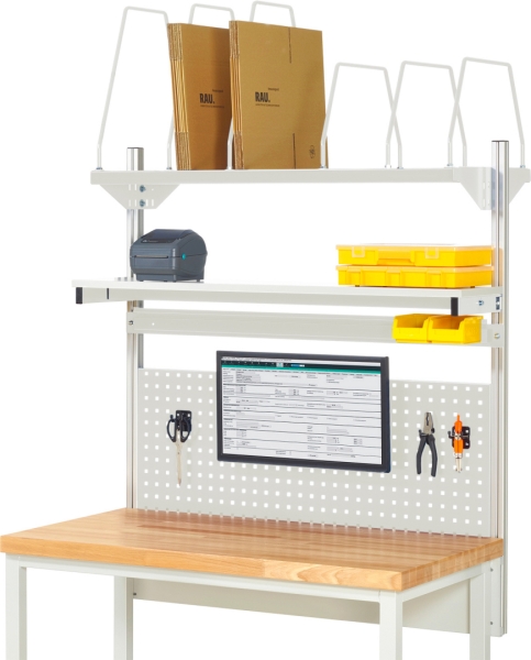 System-Aufbau - Komplettset 03, für Produktbreite 1250 mm, RAL7035/RAL7035