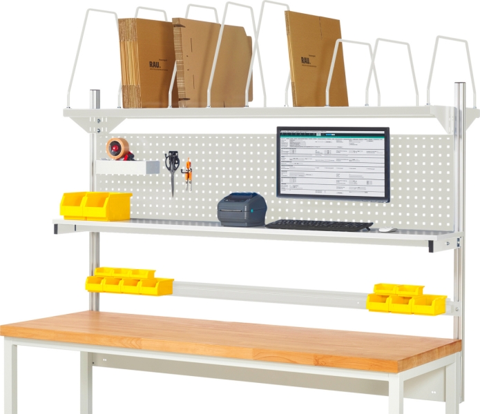 System-Aufbau - Komplettset 03, für Produktbreite 2000 mm, RAL7035/RAL7035