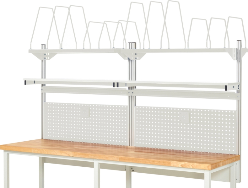 System-Aufbau - Komplettset 03, für Produktbreite 2500 mm, RAL7035/RAL7035