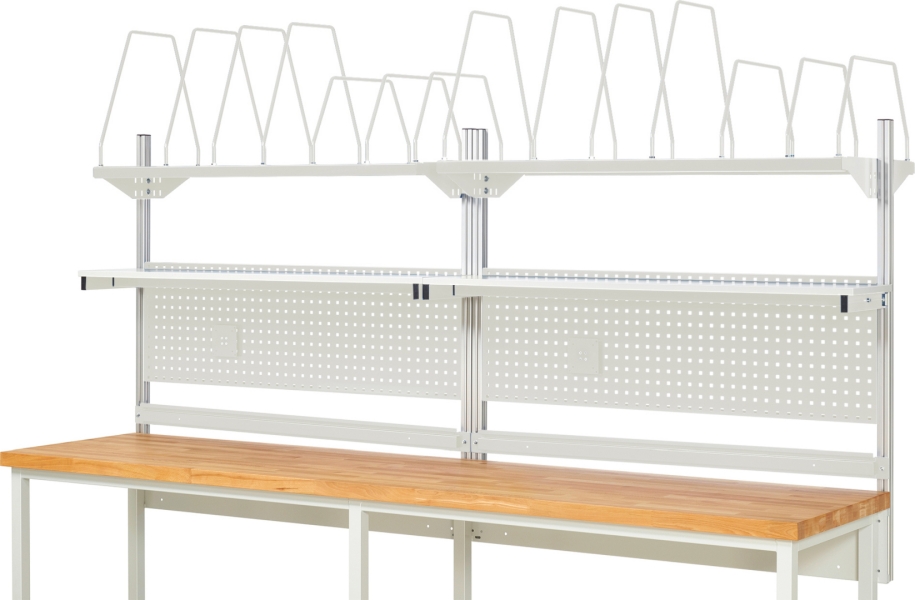 System-Aufbau - Komplettset 03, für Produktbreite 3000 mm, RAL7035/RAL7035