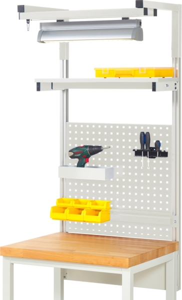 System-Aufbau - Komplettset 04, für Produktbreite 750 mm, RAL7035/RAL7035