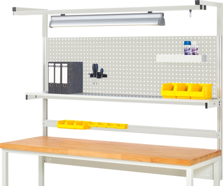 System-Aufbau - Komplettset 04, für Produktbreite 2000 mm, RAL7035/RAL7035