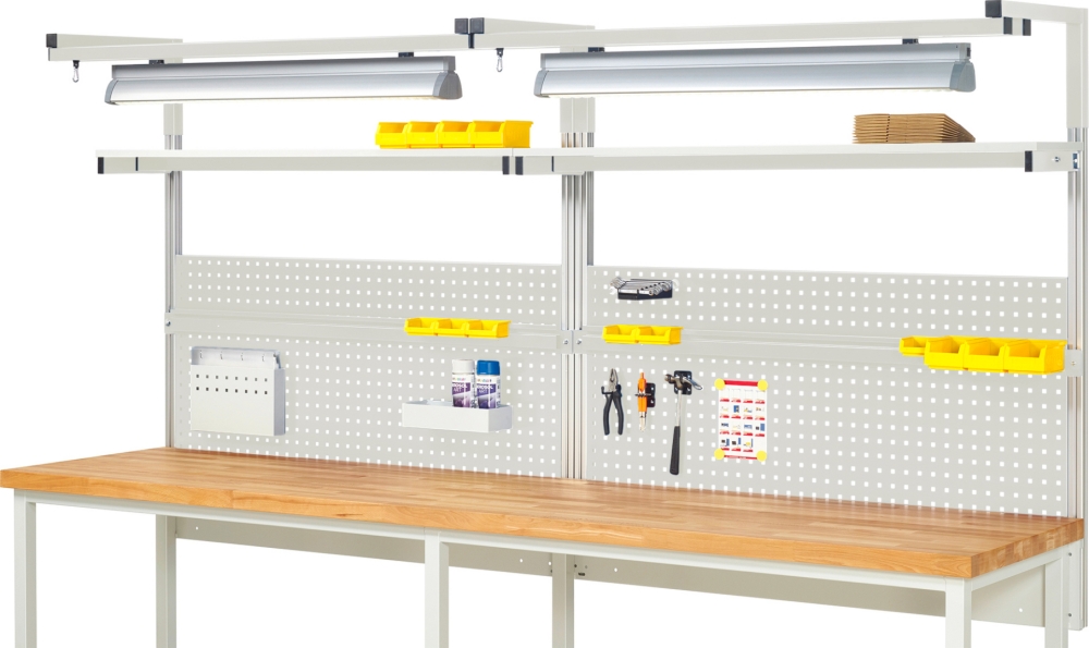 System-Aufbau - Komplettset 04, für Produktbreite 3000 mm, RAL7035/RAL7035