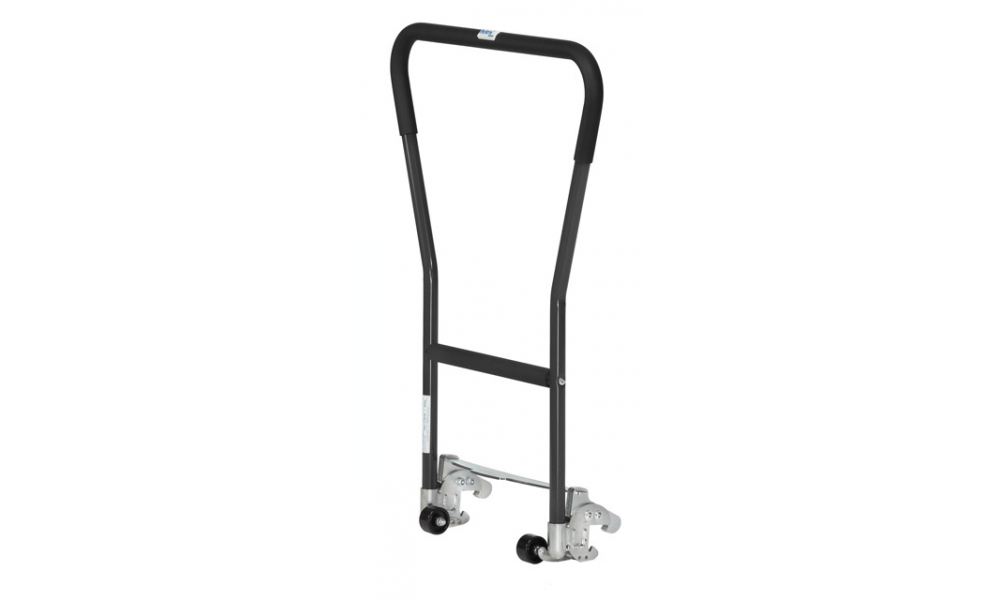 Einklink-Rohrschiebebügel in Anthrazitgrau (RAL 7016) für Paletten-Fahrgestell