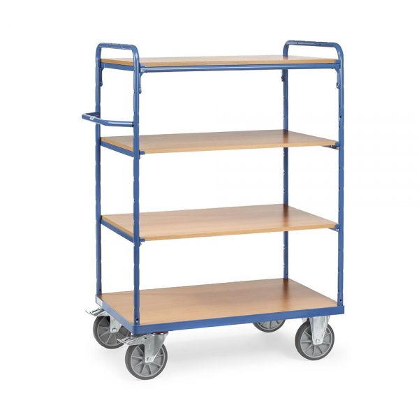 Etagenwagen mit Böden 500 bis 600 kg, mit 4 Böden aus Holz