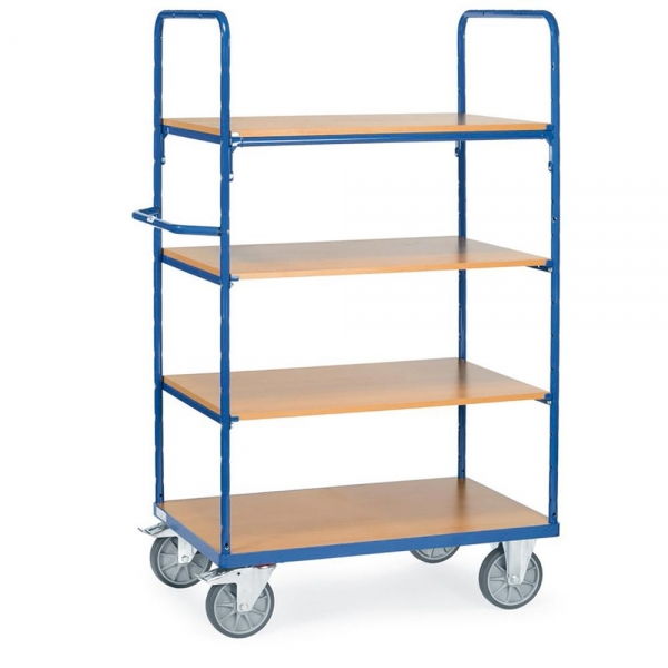 Etagenwagen mit Böden 600 kg, mit 4 Böden aus Holz