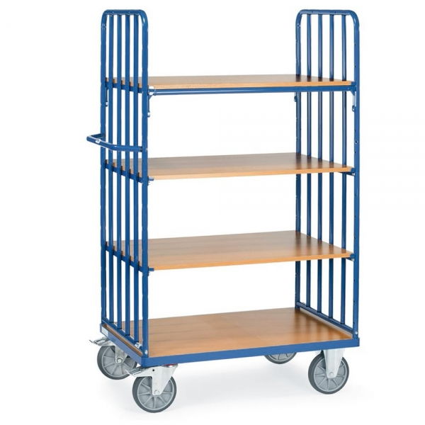 Etagenwagen mit Böden 600 kg, mit 4 Böden aus Holz