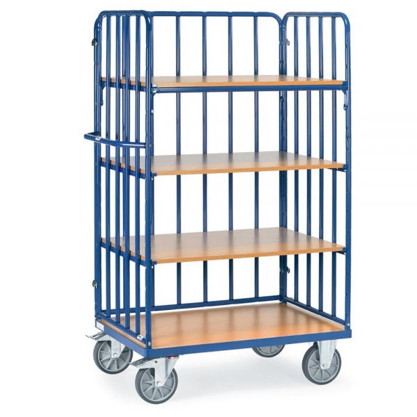 Etagenwagen mit Böden 600 kg, mit 4 Böden aus Holz