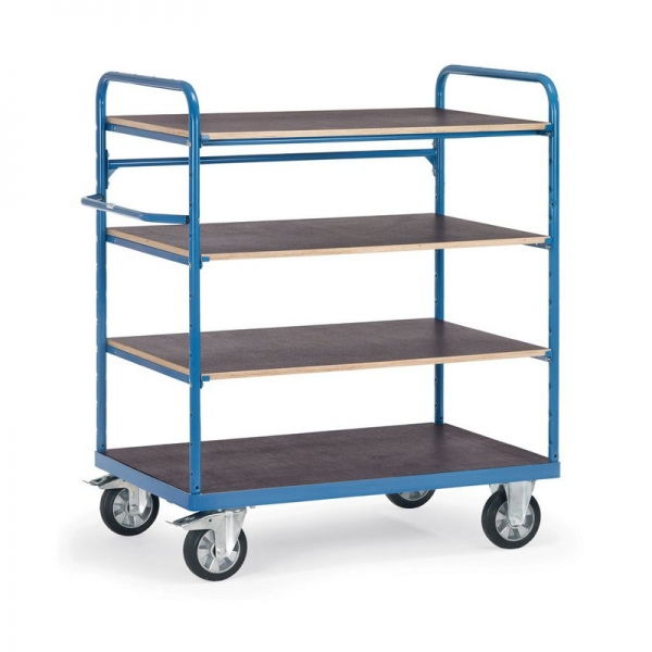 Etagenwagen 1200 kg, mit 4 Böden aus Holz