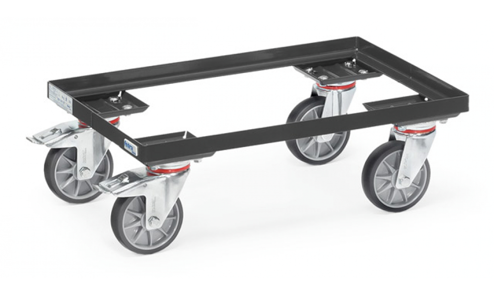 Eurokasten-Roller in Anthrazitgrau (RAL 7016) 250 kg, offener Rahmen