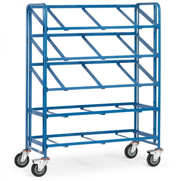 Eurokastenwagen 250 kg, mit 5 offenen Etagenrahmen für je 3 Eurokästen