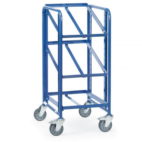 Eurokastenwagen 250 kg, mit 3 offenen Etagenrahmen für je 1 Eurokasten