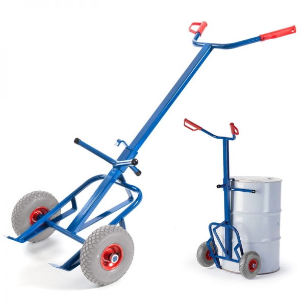 Fasskarre für 200 Liter-Fässer, 250 kg Tragkraft, LxBxH 700x350x1600 mm
