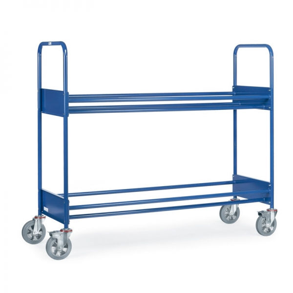 Reifenwagen 500 kg, mit 2 Ladeflächen LxB 1860x618 mm