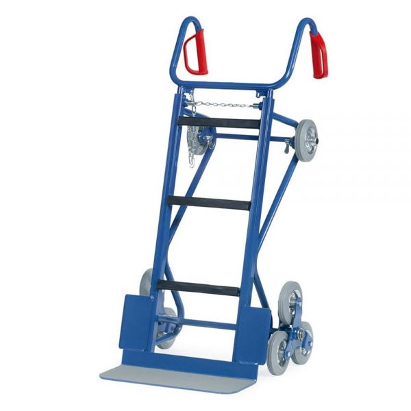 Gerätekarre, 400 kg, Höhe 1300 mm, Treppensternen & Stützrädern