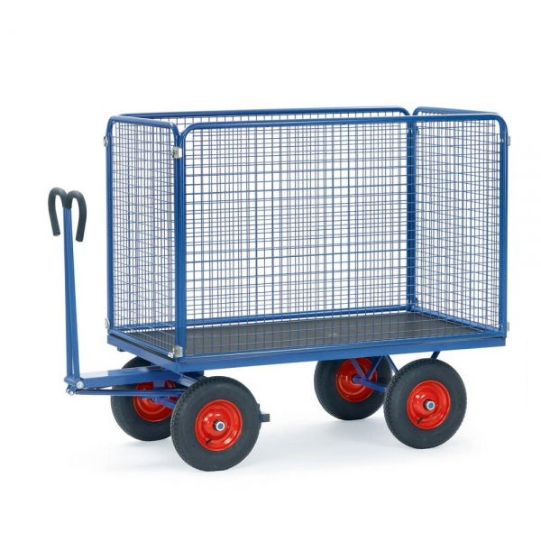 Handpritschenwagen bis 1250 kg, mit Drahtgitterwände
