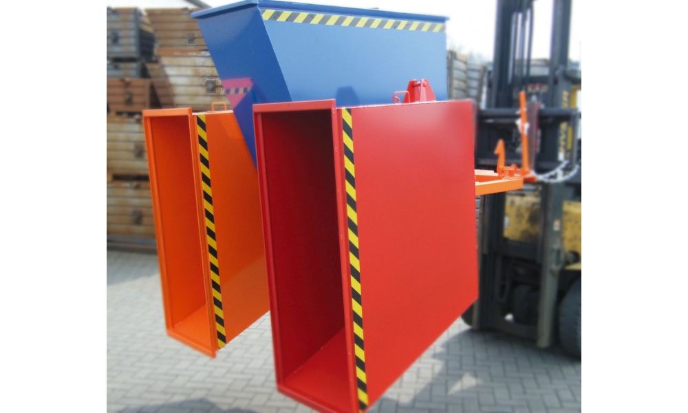 Kippbehälter Typ Trio, 1500 kg Traglast, Inhalt 3x0,6cbm, BxTxH 1850x1560x1010mm-2