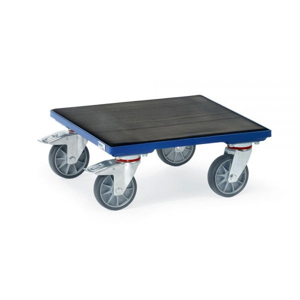 Kistenroller mit Holzplattform mit Riefengummi, 400 kg Tragkraft