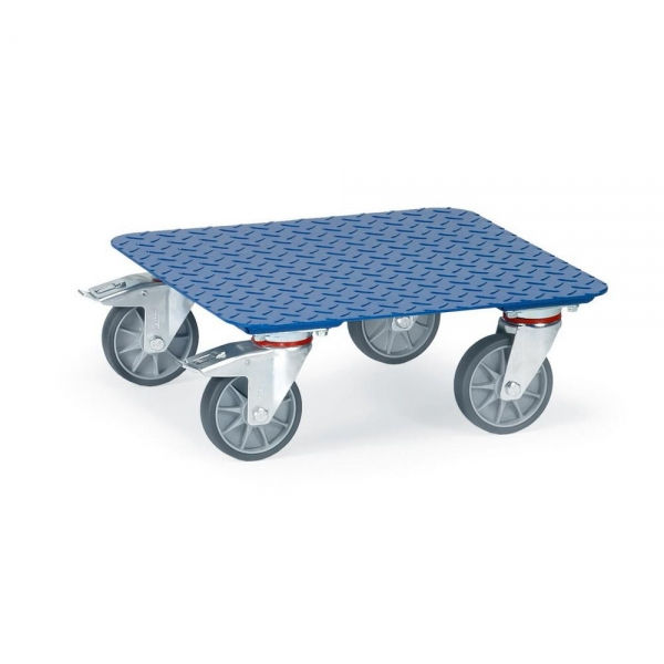 Kistenroller, Tränenblech-Plattform, 400 kg Tragkraft, Ladefläche 500x500 mm