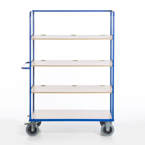 Klapp-Etagenwagen mit 3 faltbaren Böden, Frontansicht