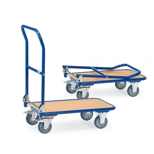 Klappwagen 250 kg, Schiebebügel auf Plattform klappbar