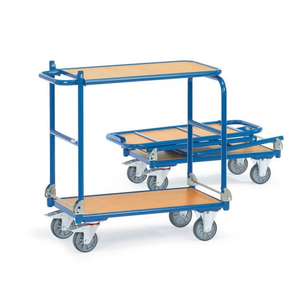 Klappwagen 250 kg, 2 klappbare Schiebebügel und Tischplattform
