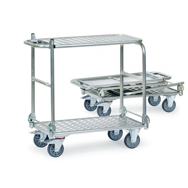 Klappwagen 200 kg, 2 klappbare Schiebebügel und Tischplattform