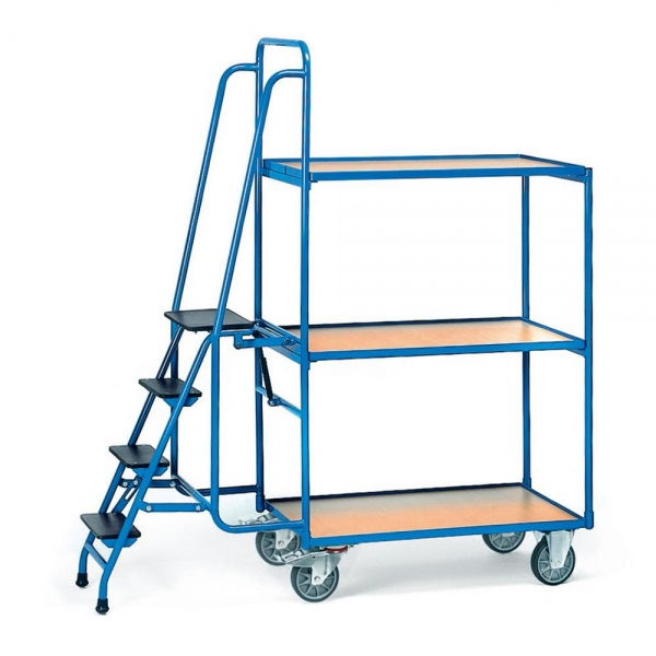 Kommissionierwagen 250 kg, mit Trittstufen