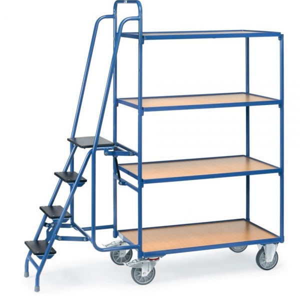 Kommissionierwagen 250 kg, mit Trittstufen, 1000x600 mm