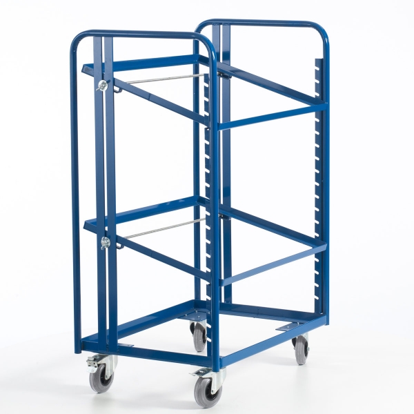 Kommissionierwagen für Euronorm-Kästen, 200 kg Tragkraft, 1240x620 mm LxB