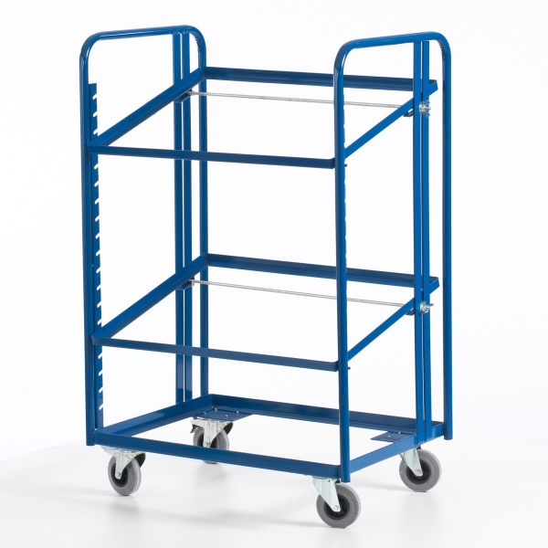 Kommissionierwagen für Euronorm-Kästen, 200 kg Tragkraft, 410x620 mm LxB