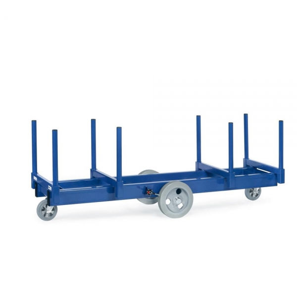 Langmaterial-Wagen mit Rungen 500 mm lang, 2000-3000 kg, Ladefläche 2500x700 mm