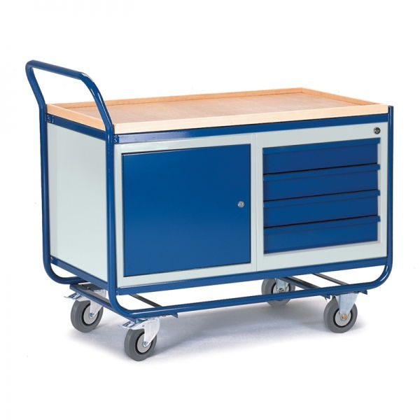 Montagewagen mit Stahl- und Schubladenschrank