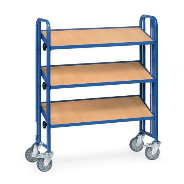 Montagewagen 250 kg, mit 3 neigbaren Böden aus Holz